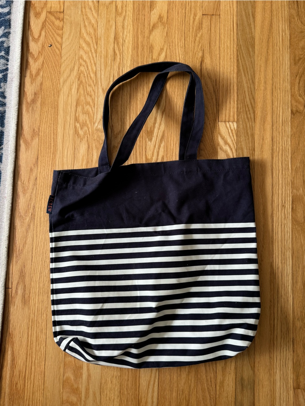 J. Crew Striped Canvas Tote